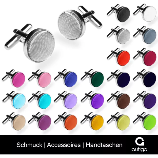 Manschettenknöpfe Manschettenknopf Manschette Herren Cufflinks Stoff Seidenkopf