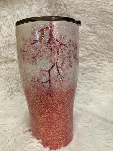 Hogg 30 Oz Curve Cherry Blossoms Stainless Steel Tumbler Travel Mug Insulated 