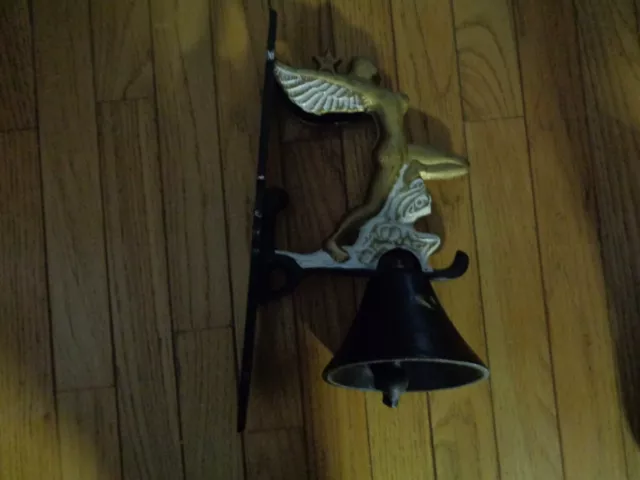 Vintage Large Heavy Cast Iron Nautica Ship MERMAID Dinner Bell