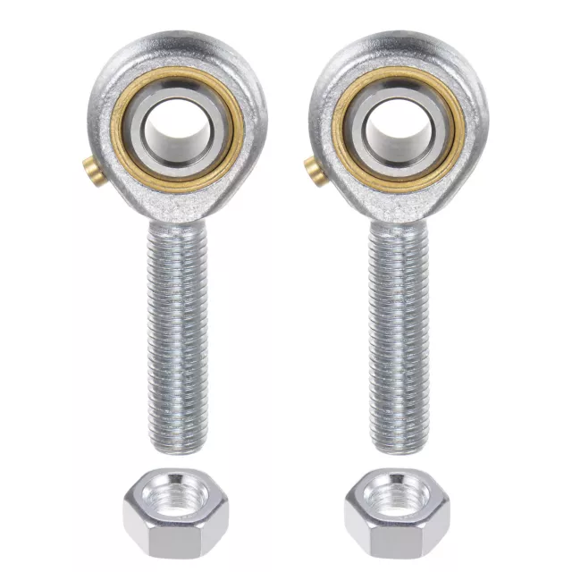 2pcs POSB5 Male Rod End 5/16" Bore and 5/16-24 Right Hand Thread with Jam Nut