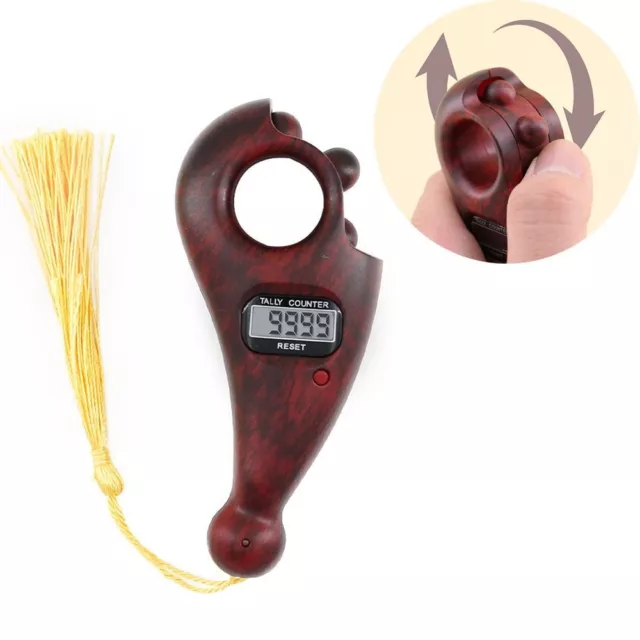 Manual Reset Electronic Rosary Hand Counter Tally Toy Digital Beads Counter