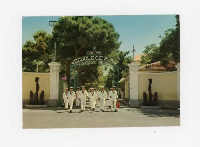 San Vito Taranto Scuole CEMM Bezzi Marina cartolina animata viaggiata 1970