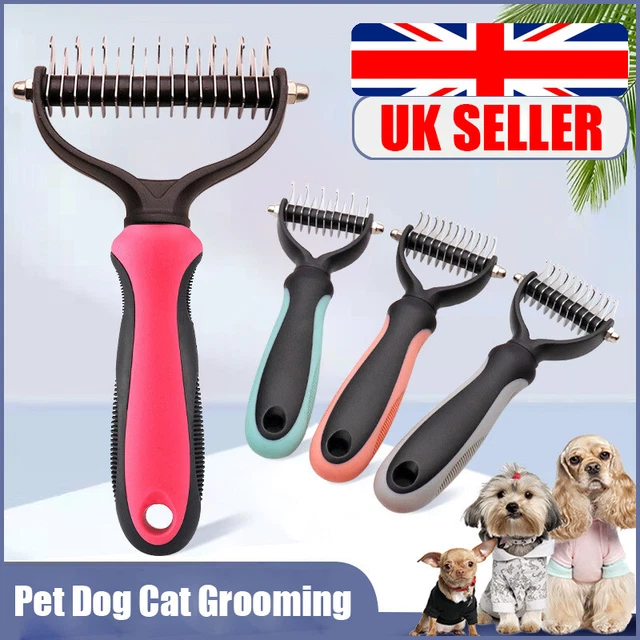 Professional Pet Dog Cat Comb Grooming De Shedding Dog Brush Dematting Rake Tool