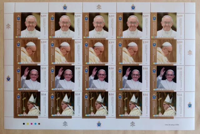 2013 Congiunta Argentina - Papa Francesco, inizio del pontificato - 1 MF - Mnh**