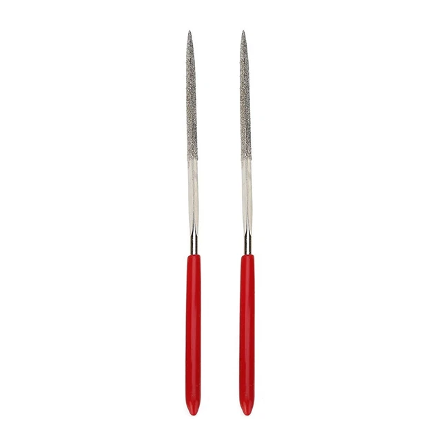 Abrasivo duro lima ad ago triangolare per acciaio pietra metallo legno 2 pz. 140