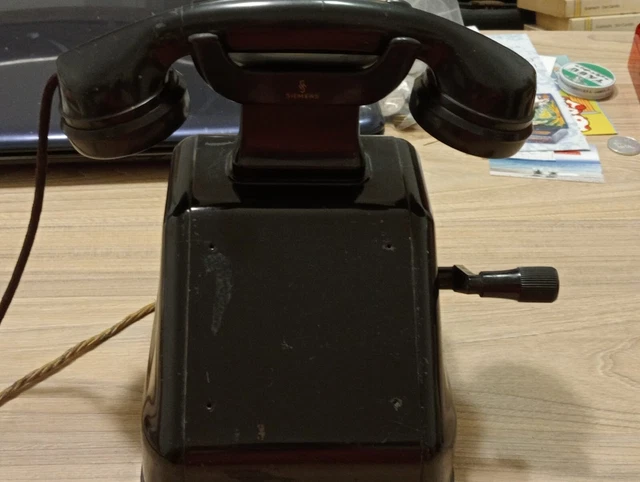 Telefono vintage a manovella SIEMENS Made in Germany