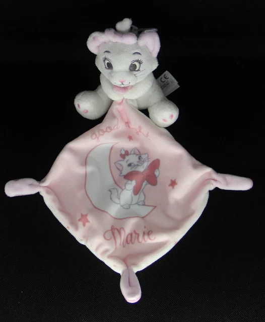 Doudou Aristochat Mouchoir Good Night Marie Blanc Rose Disney Nicotoy  Neuf