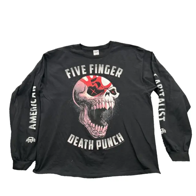 VTG FIVE FINGER Death Punch shirt men long sleeve American Capitalist ...