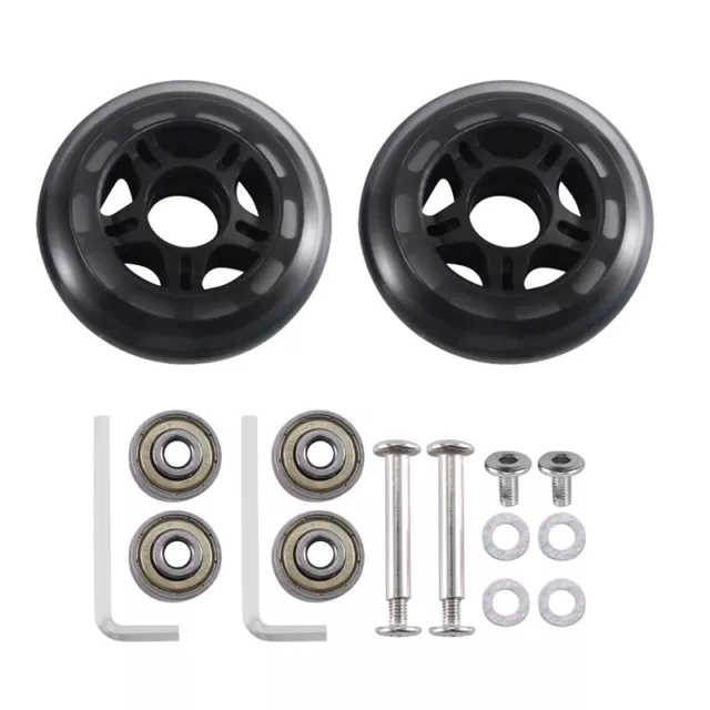 80mm X 24mm Luggage Wheels Replacement Case Wheels for Suitcase Skate 1 Pair M5U