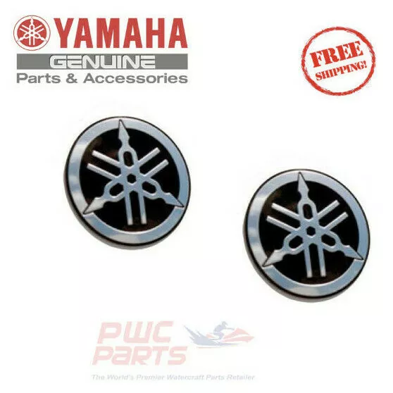 2xYAMAHA 3D Emblem F250XCA Outboard 4.2L Metal Tuning Gabel Logo 6AW-42697-10-00