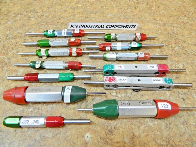 13 pcs, GO / NO GO Gage Pin Holders  .106 to .260 dia.