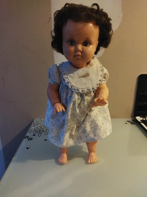 ANCIEN JOLIE ET Costaud POUPÉE "BELLA " De 60 cm yeux DORMEURS EUR 8,50