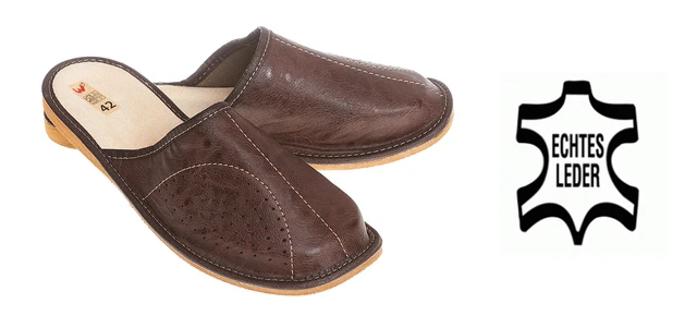 Mocassins (pantoufles) Homme Arizona 3805 - Tailles 38 à 48, Cuir écologique, Fabriqué En Italie