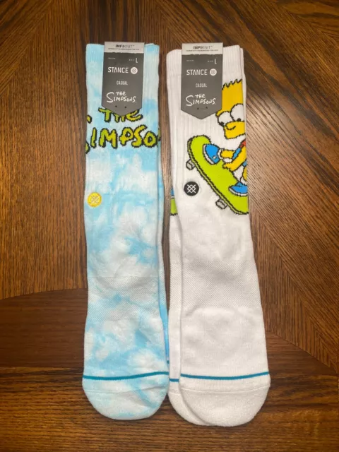 Stance x The Simpsons Casual crew Socks Large Men 9-13 $18.50 each pair of socks