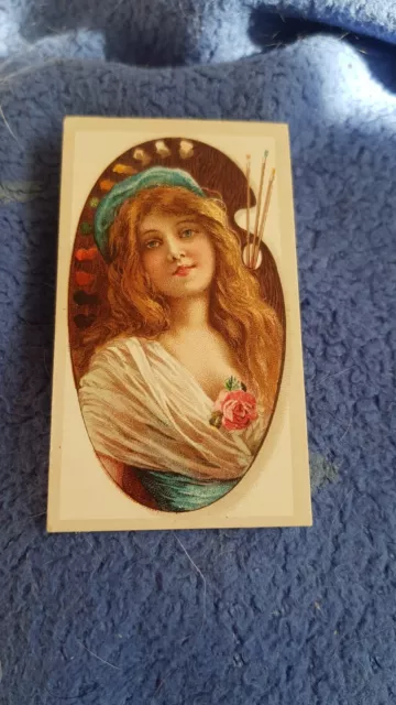 cigarette card- British American Tobacco Co Beauties, Palette Girls Plain Border