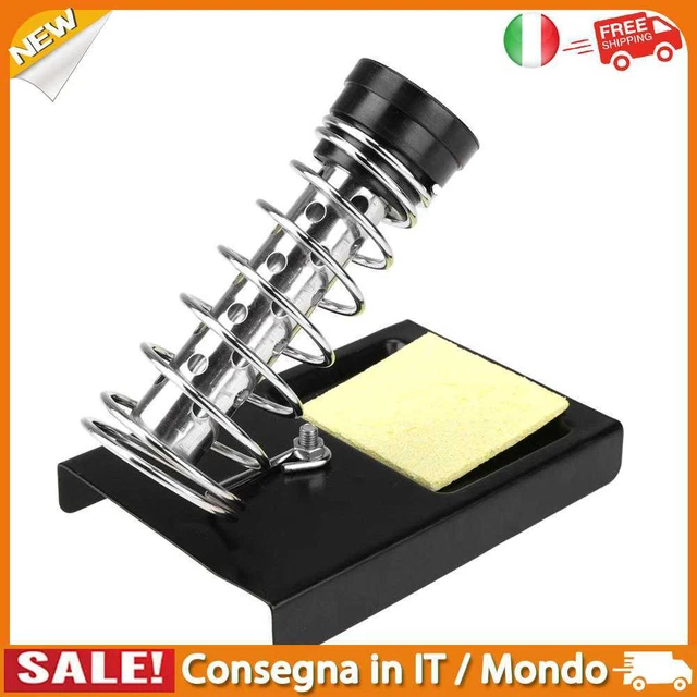 IT Soldering Iron Stand Metal Solder Iron Support Station Holder Base + Sponge