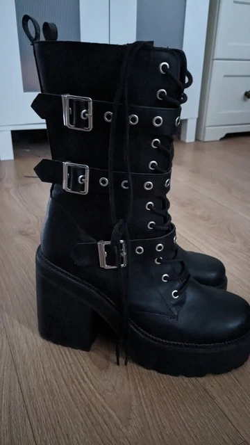 KILLSTAR VENDETTA GOTH Cyber Platform boots size 9uk New 40.00 PicClick UK