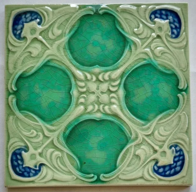 Rare Art Nouveau Majolica. Marsden Tile Co Ltd. C 1905