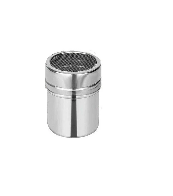 Edelstahl Kakaostreuer 300g Streuer, mit Deckel
