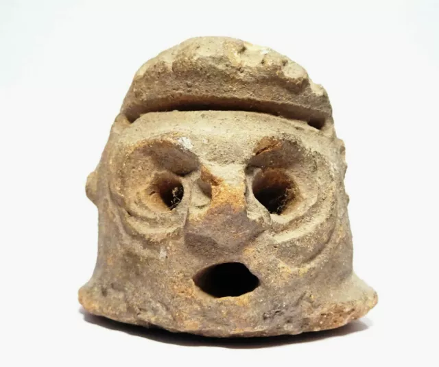 Calima Precolumbian Head - Colombia 500 Bc / 200 Ad Ancient Pre-Columbian Head