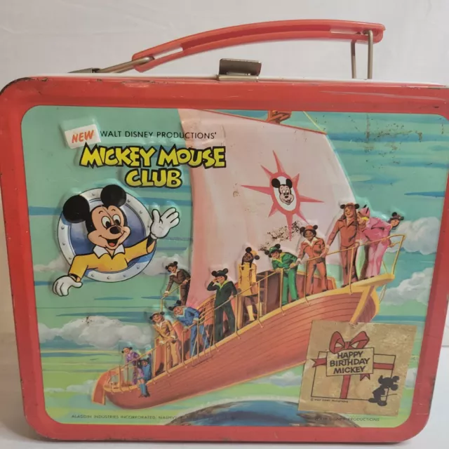 Vintage 1977 MICKEY MOUSE CLUB Metal Lunchbox Walt Disney Productions No thermos