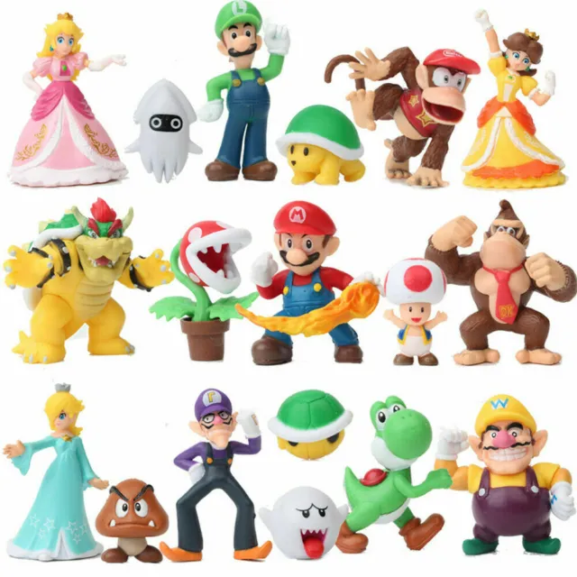 NEW 18pcs Super Mario Bros. 2 Collection Cake Decor Display Action Figures Toy