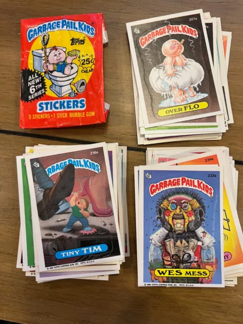 1986 Topps Garbage Pail Kids Original 6th Series 6 Complete 88-Card Set GPK OS6