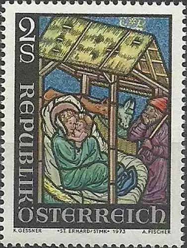 Timbre Religion Noel Autriche 1264 ** lot 11211