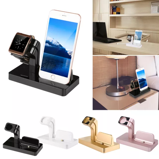 Charging Dock Stand Station Charger Holder For Apple Watch iWatch iPhone