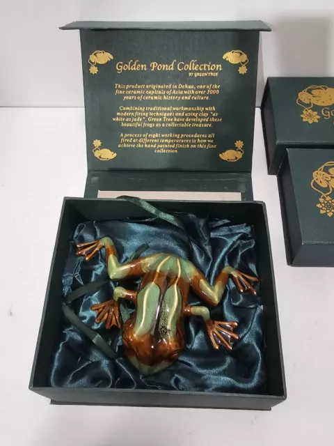 Golden Pond Collection Tree Frog Ceramic Figurine Lot Of 10 Geckos Alligators 2