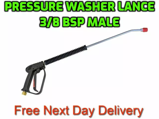 Pistolet Lave-Pression 15° Lance Pliée Jet Wash/Karcher 3/8 Bsp Homme