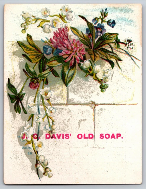 J.C. Davis Old Soap Victorian Trade Card - Chatham St. Boston