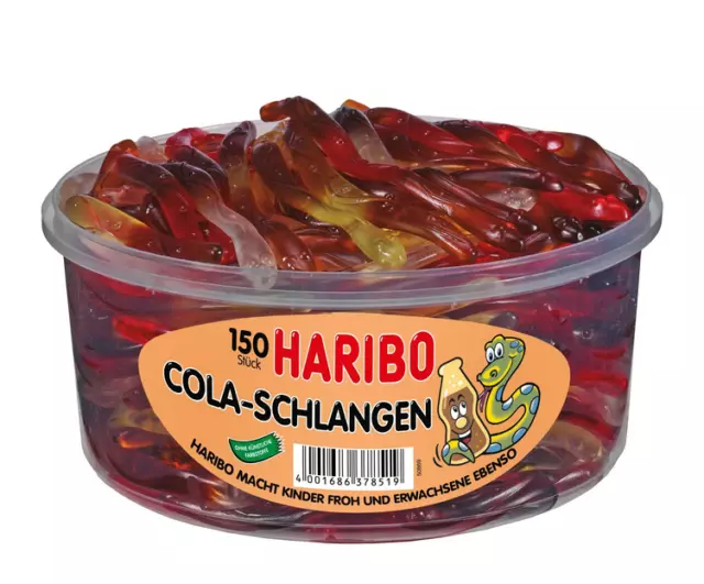 Haribo Cola-Schlangen, 1.05 kg Dose Fruchtgummi