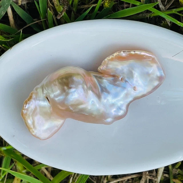 Perle Baroque D'eau Douce Naturelle - Très Grande 12x17x34mm - Réf N30 - Neuf Sans Emballage
