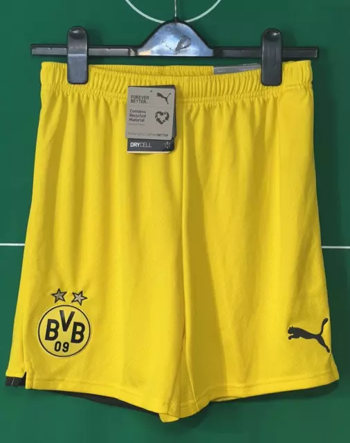 Borussia Dortmund Bvb - Football  Shorts Yellow  (15-16Y)  - Bnwt