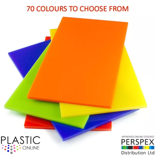 5mm Colour Perspex Cast Acrylic Sheet Plastic Panel A5 A4 A3 Cut To Size