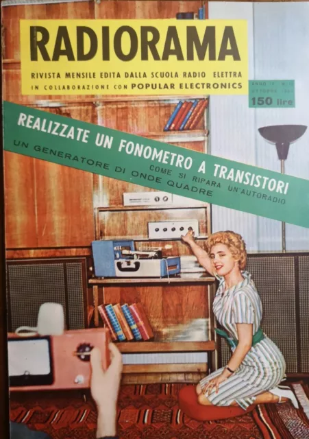 Scuola Radio Elettra Rivista Radiorama Anno IV  n. 10 Ottobre 1959