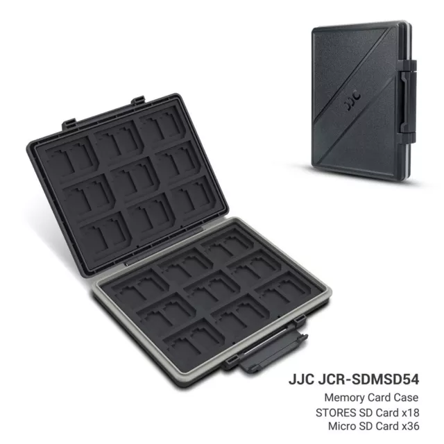 54 Slots Memory Card Case Holder Storage for 36 Micro SD MSD TF+18 SD SDHC SDXC