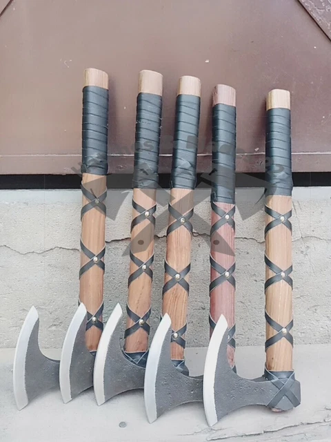 Custom Hand Forged Carbon Steel Rosewood Handle Viking Tomahawk Hatchet Axe