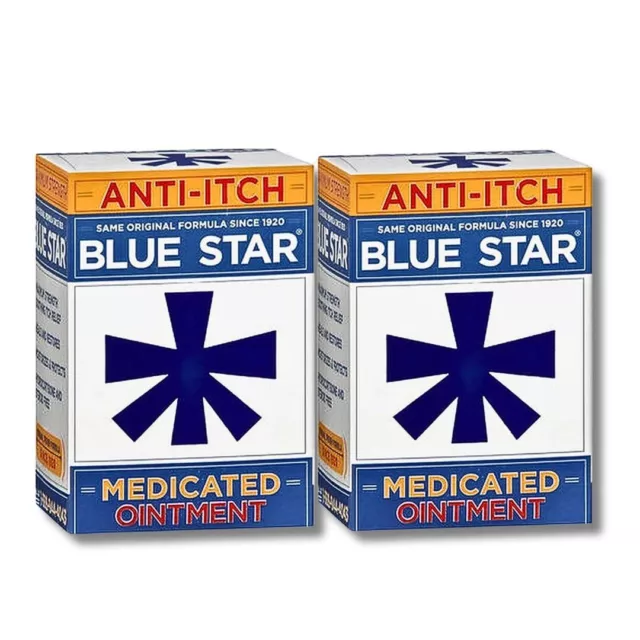 Blue Star Ointment For Ringworm, Eczema Itching 2oz (2 Pack)