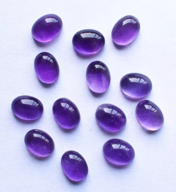 [Wholesale] Natural Amethyst Cabochon Oval Shape Loose Gemstone For Jewellery.