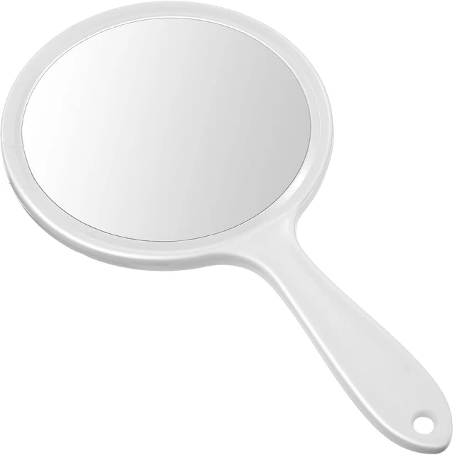 Hand Mirror Double Sided Handheld Mirror 1X/2X Magnifying Mirror Handle