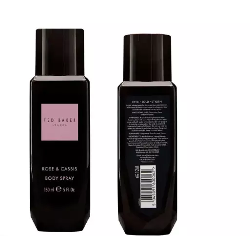 2X TED BAKER Rose And Cassis Ladies Body Spray Full Size 150ml