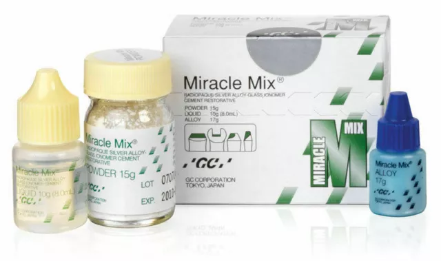 GC Dental Miracle Mix Radiopaque Silver Alloy Glass Ionomer Pack Long Expiry