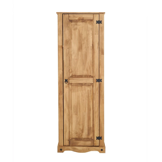 Corona 1 Door Single Wardrobe 1 Drawer Storage Mexican Pine Bedroom Furniture