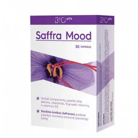 SAFFRA MOOD food supplement with saffron and turmeric, 30 capsules