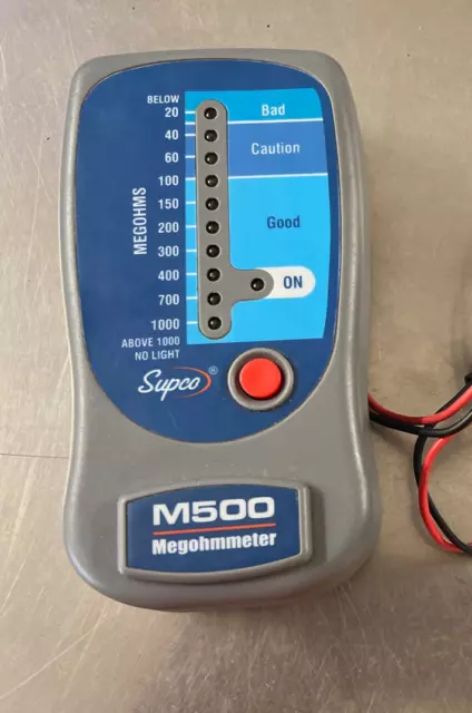 SUPCO M500 Insulation Tester/Electronic Megohmmeter with Soft Carrying Case