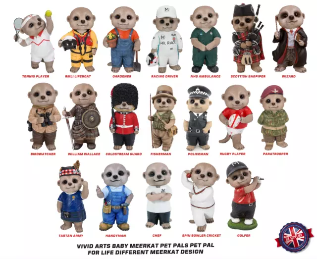 Vivid Arts Baby Meerkat Pet Pals Pet Pal for Life Different Meerkat Design