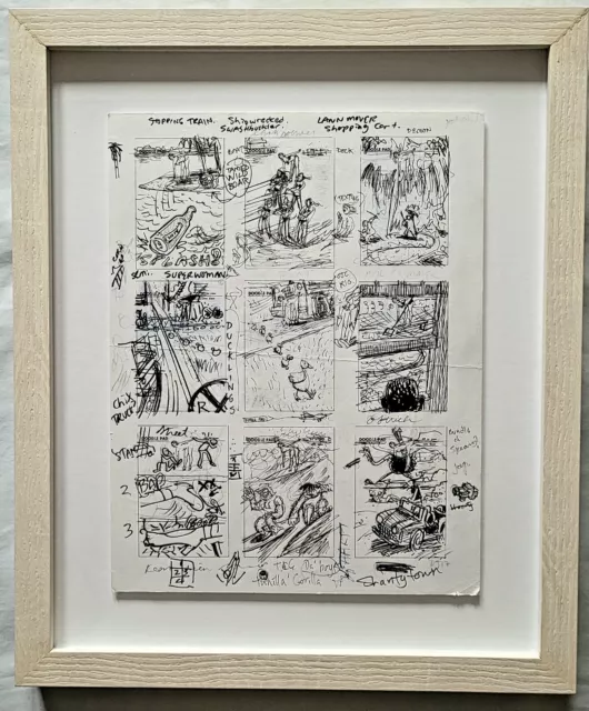 Framed Drawing Thumbnail Sketches by David Jablow Mixed Media on Paper 2015 ART 3