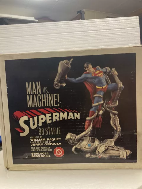 DC Comics SUPERMAN MAN VS MACHINE 12" FULL SIZE STATUE 1998 DC Comics SUPERMAN MAN VS MACHINE 12" FULL SIZE STATUE 1998